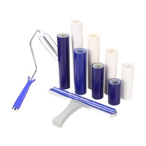 Sticky Roller – PE, 4 Inch, White/Blue, Carton Pack
