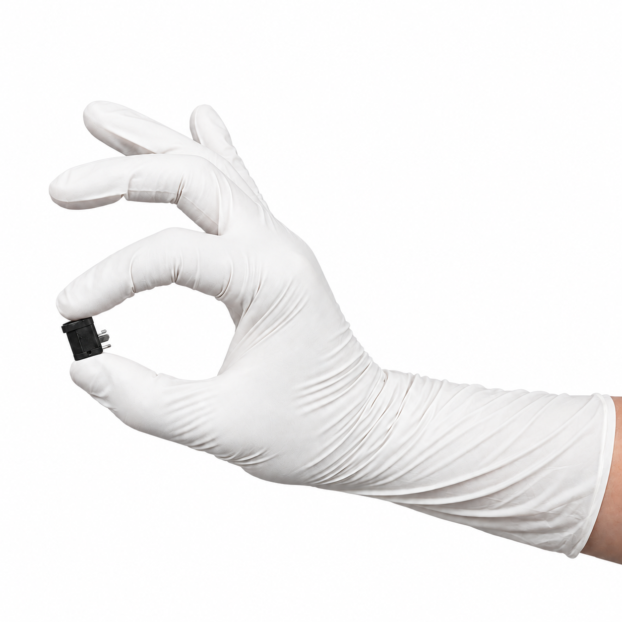 Cleanroom Nitrile Gloves, ESD Blue / White, Class 1000 Powder Free 9