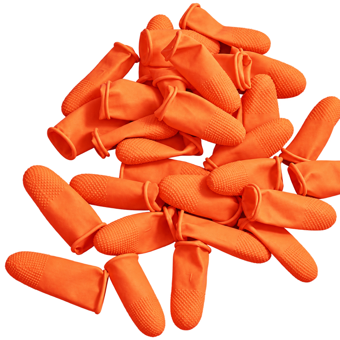 ESD Finger Cots, Orange Anti-Slip Grip