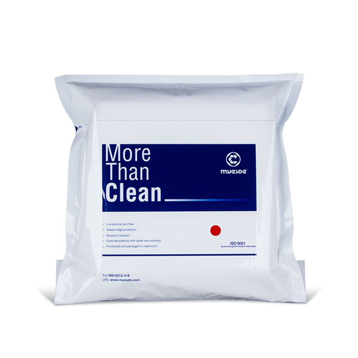 Cleanroom Wiper, Polyester, Sterile, Laser Sealed, 9″ x 9″, 120gsm
